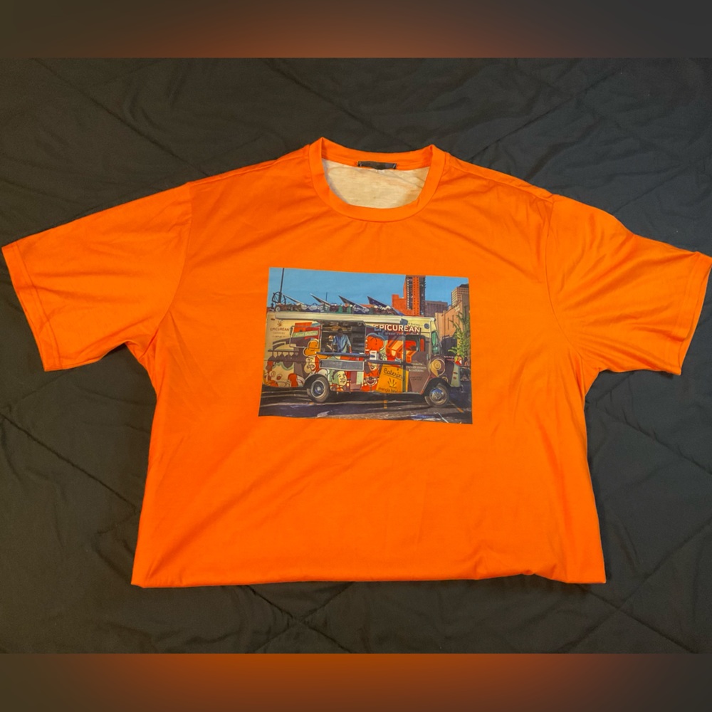 Orange graphic tee